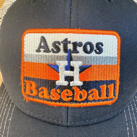 Kid Houston Astros '47 Navy Ramble MVP Trucker Snapback Hat Youth Cap - Picture 2 of 8